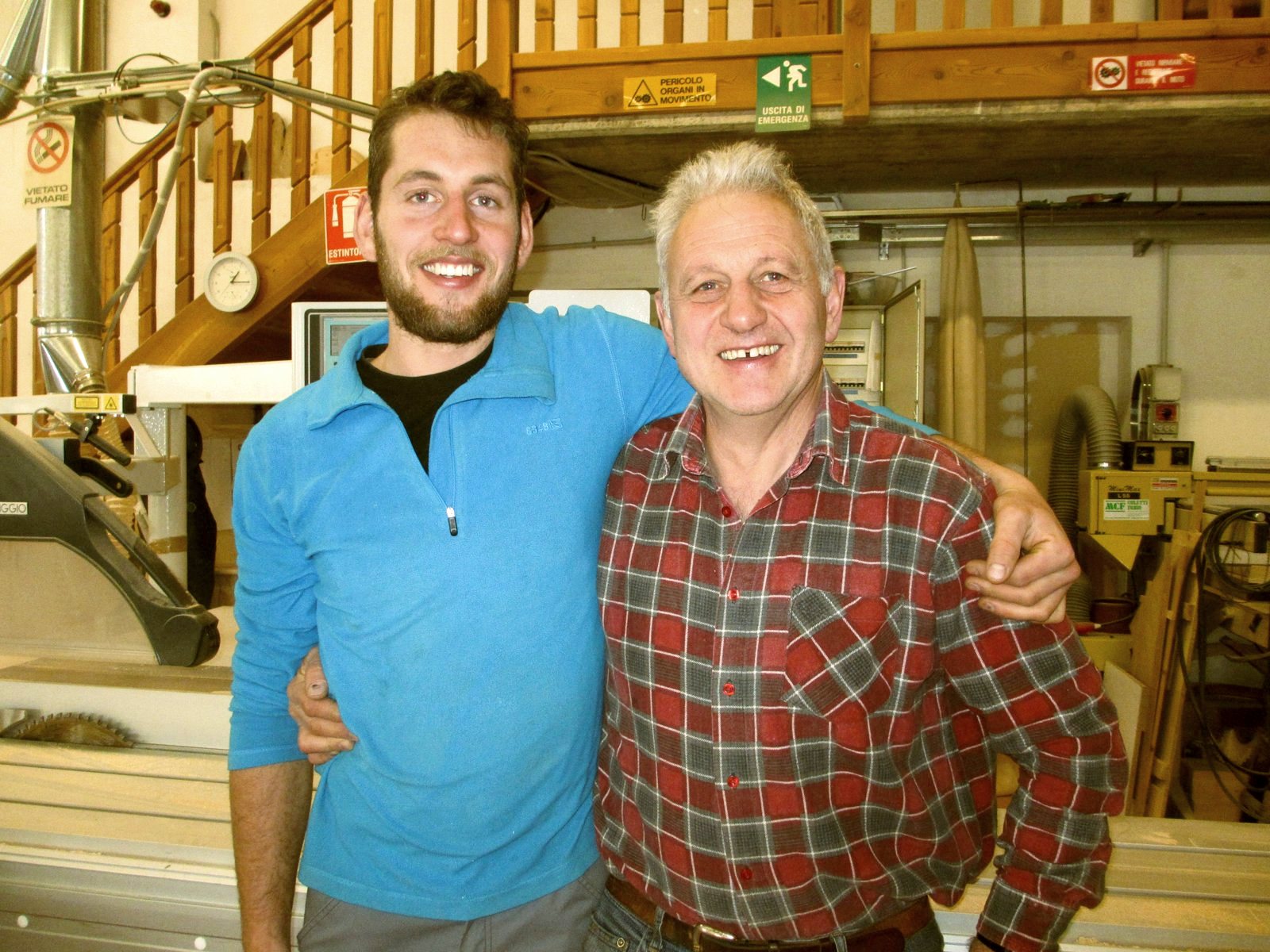 Michele und Giuliano Pret in der Tischlerei